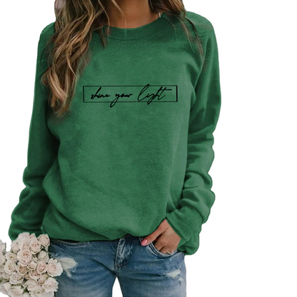 Dames Oversized Sweatshirt – Met Slogan Tekstprint, Casual Streetwear, Ronde Hals, Zonder Capuchon