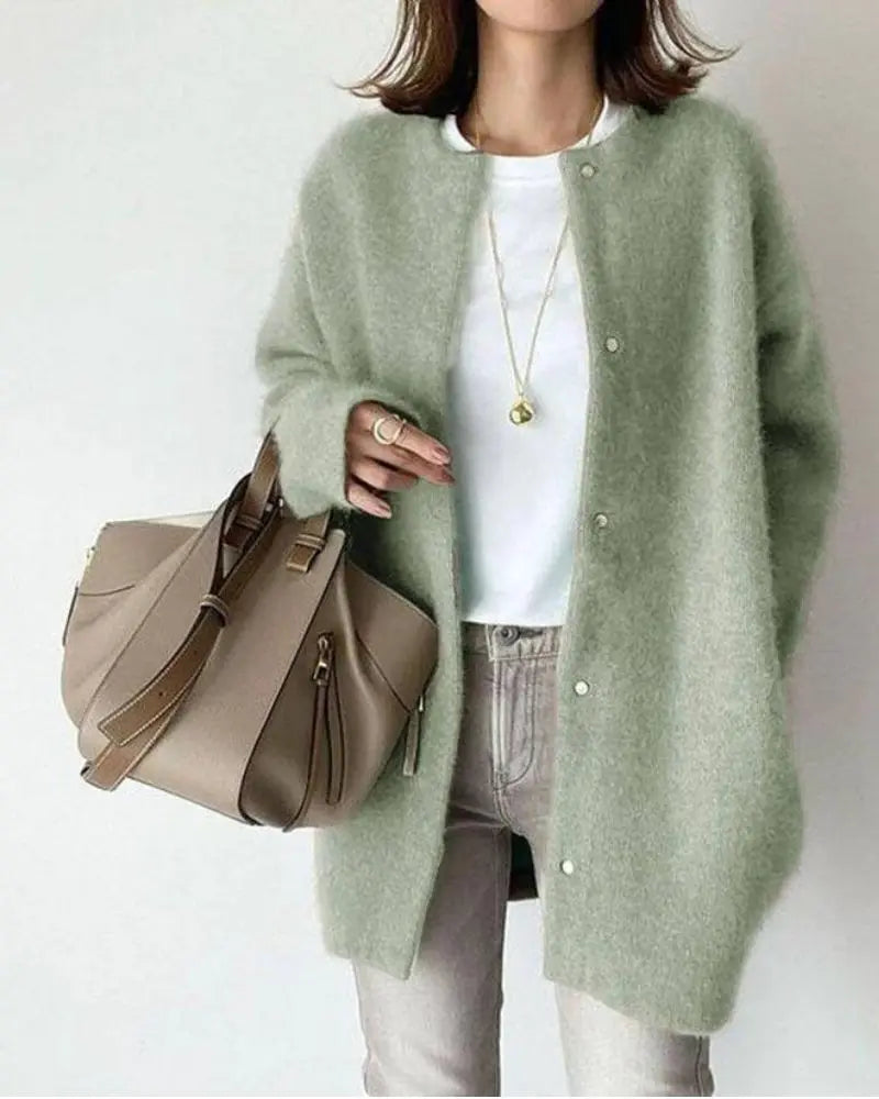 Dames Gebreid Cardigan Vest – Casual voor Herfst en Winter