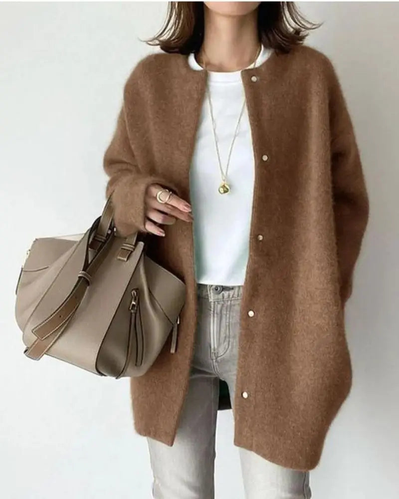 Dames Gebreid Cardigan Vest – Casual voor Herfst en Winter
