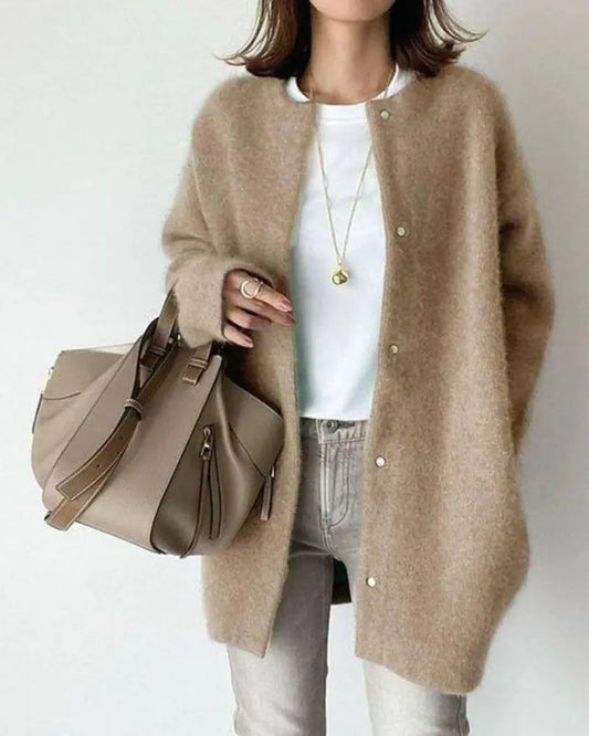 Dames Gebreid Cardigan Vest – Casual voor Herfst en Winter