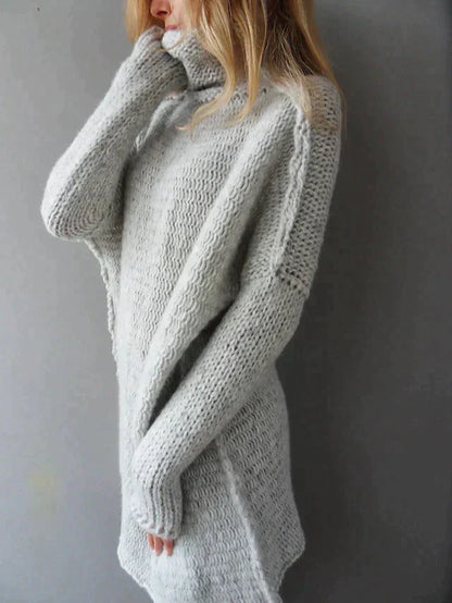 Dames Oversized Gebreide Trui – Lange Mouw, Casual Herfst/Winter