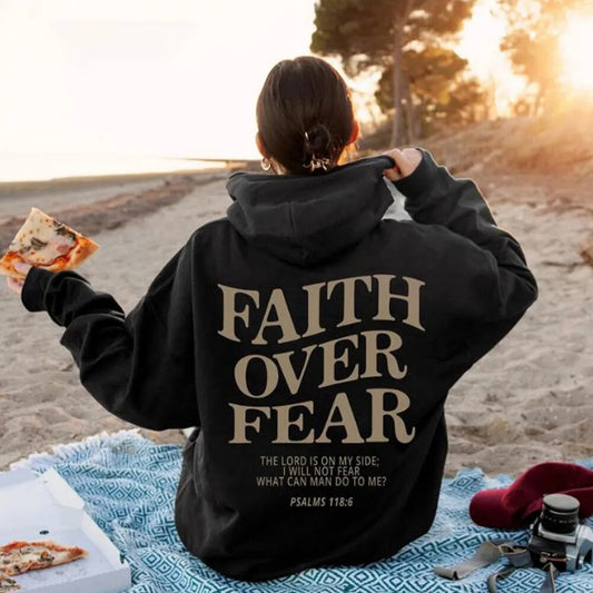 Dames Hoodie met Tekst – Christelijke geloofsboodschap, casual sweatshirt met capuchon