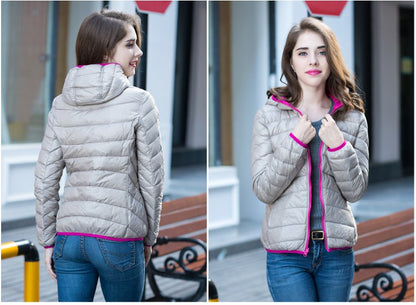 Dames Omkeerbare Lichtgewicht Donsjas – Donsvulling, Gewatteerde Puffer Tussenjas voor Herfst en Lente